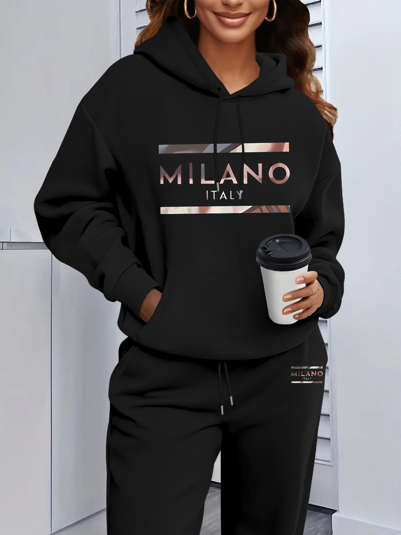 Winter Clothing For Women - Completo da donna con felpa con