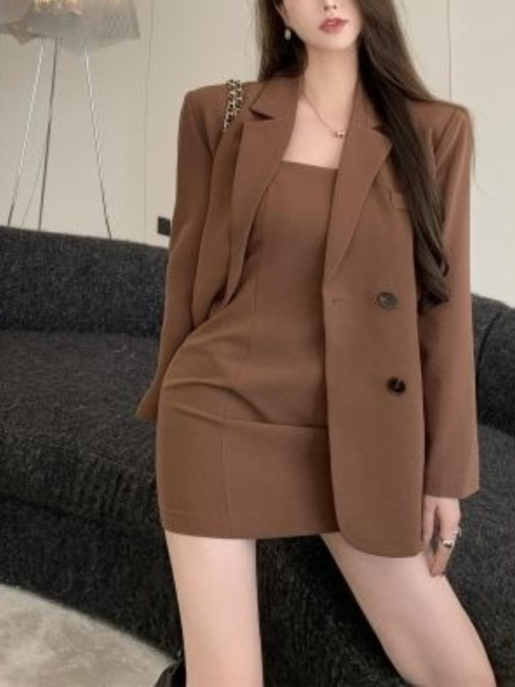 Winter Clothing Pk - Autunno Inverno Marrone Elegante Set da