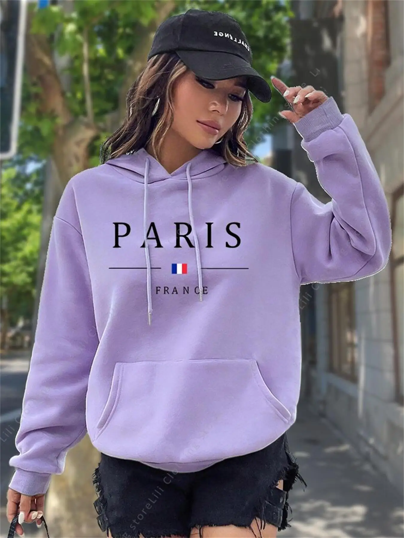 Felpa con Cappuccio PARIS con  - Winter Clothing Drawing recensione e prezzo
